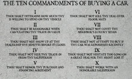 THE 10 COMMANDMENTS OF BUYING A CAR