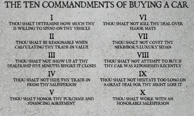 THE 10 COMMANDMENTS OF BUYING A CAR