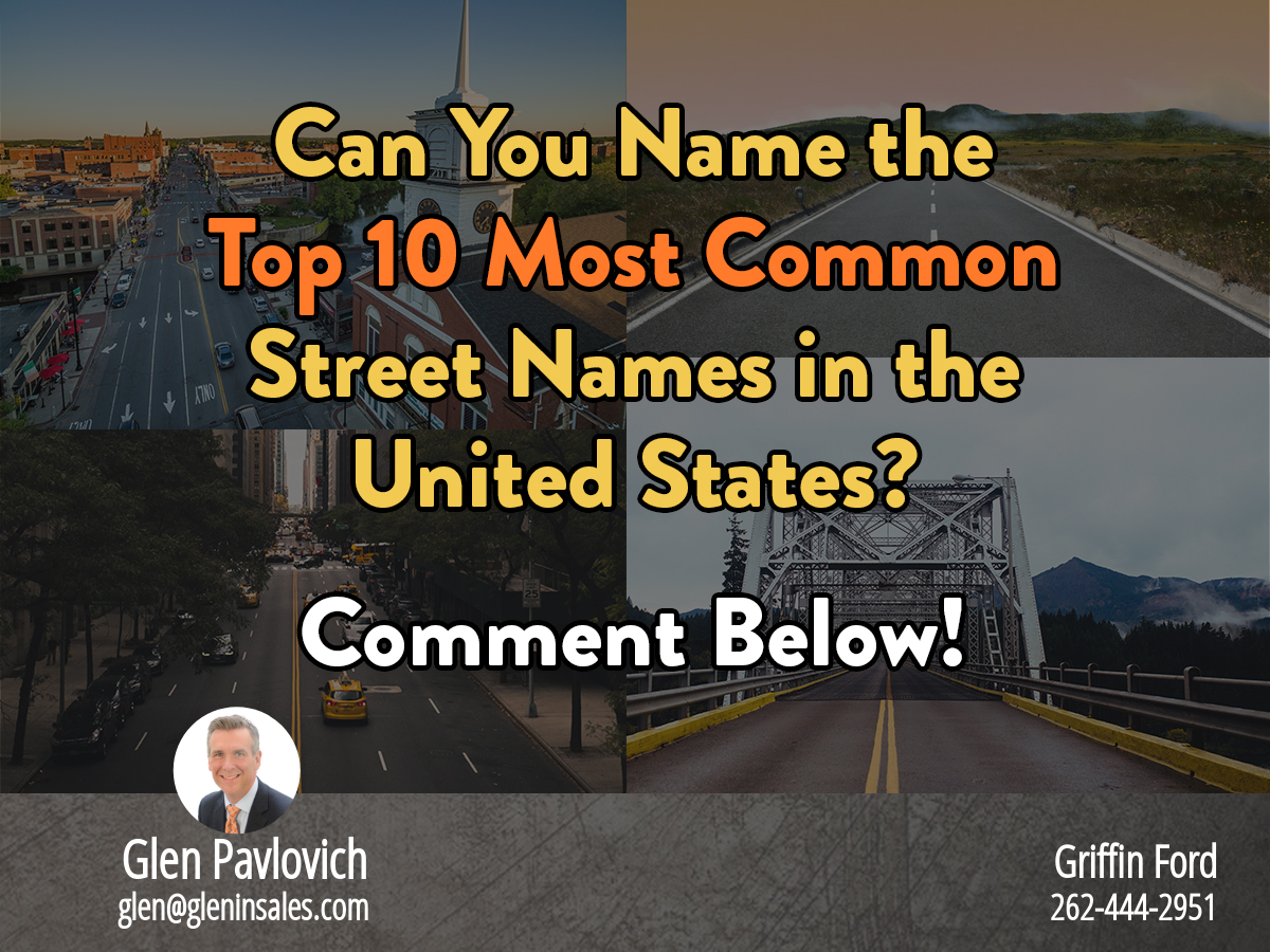 10 Most Common Street Names
